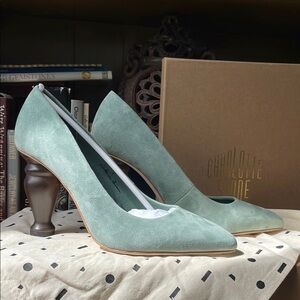 Whimsical Charlotte Stone jade Baughn heels